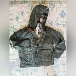 Abercrombie Kids Green Hooded Raincoat